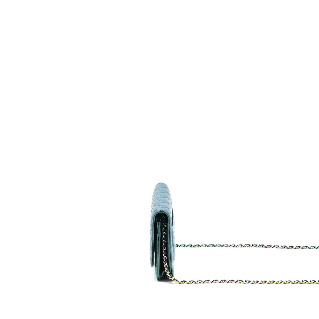 chanel-classic-wallet-on-chain-goatskin-iridescent-green-rainbow-hardware