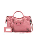 balenciaga-city-bag-in-pink-with-black-hardware