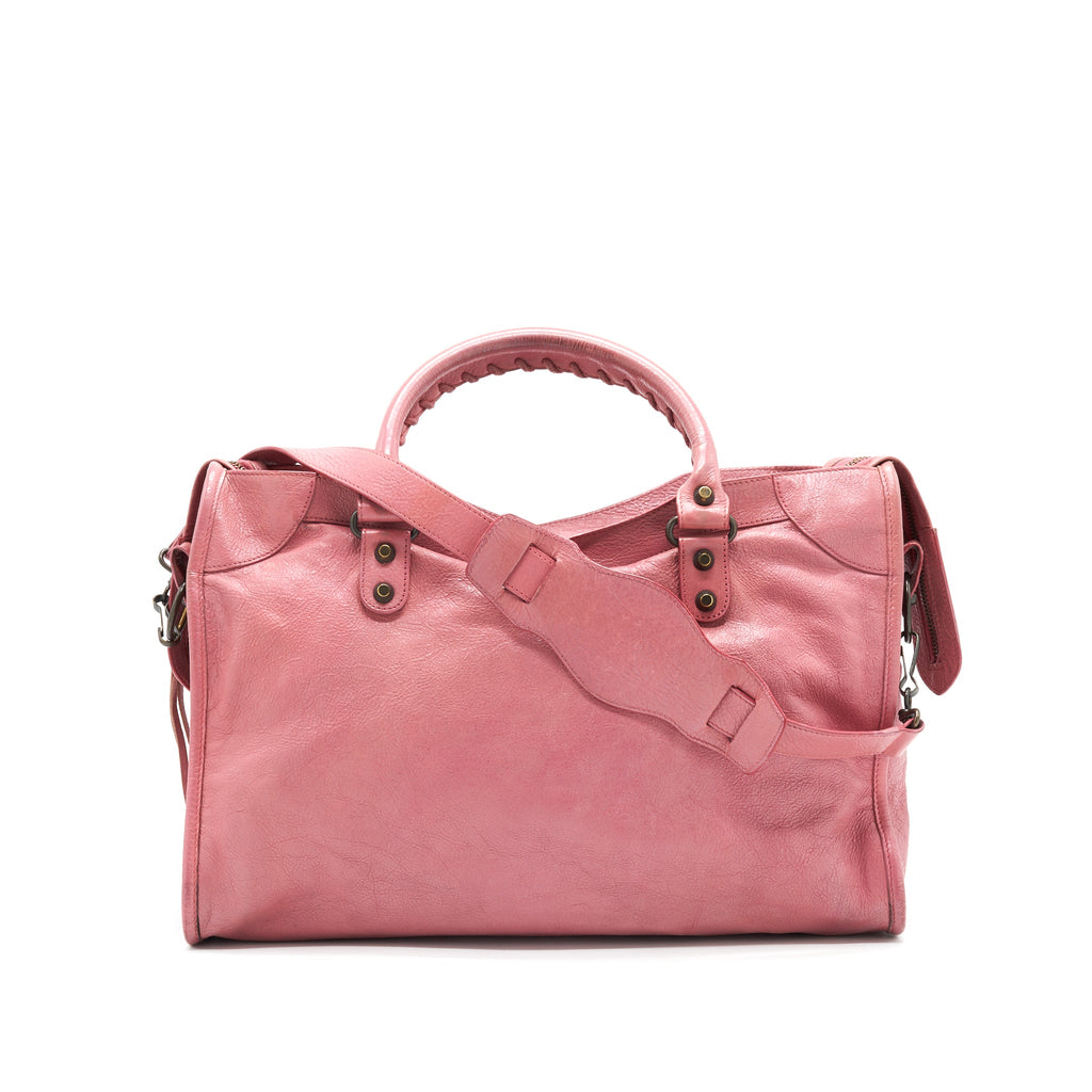 balenciaga-city-bag-in-pink-with-black-hardware