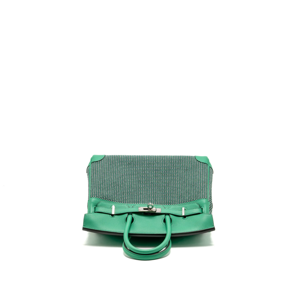 hermes-birkin-25-toile-quadrille-swift-noir-blanc-menthe-menthe-shw-stamp-b