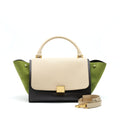 celine-small-trapeze-bag-multi-color-beige-burgundy-green