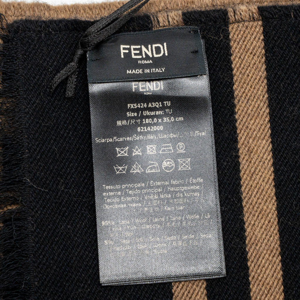fendi-ff-logo-scarf-wool-silk-brown-black