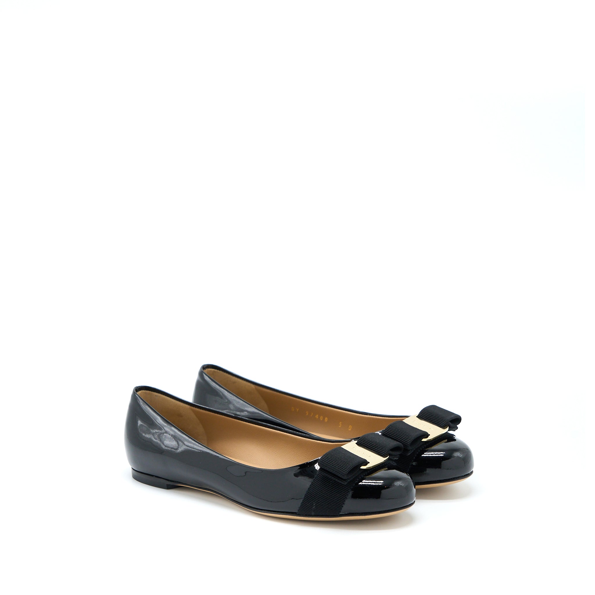copy-of-salvatore-ferragamo-size-5d-varuna-ballet-flats-patent-black-ghw