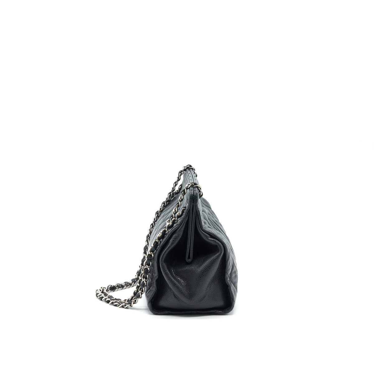 chanel-quilted-leather-tote-bag-with-chain-in-carviar-black-shw