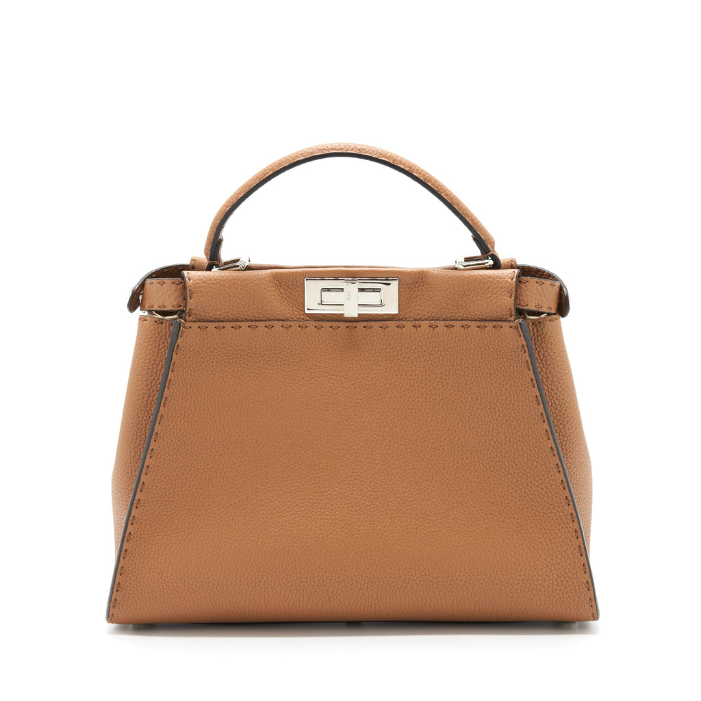 fendi-medium-peekaboo-tote-bag-grained-calfskin-caramel-shw
