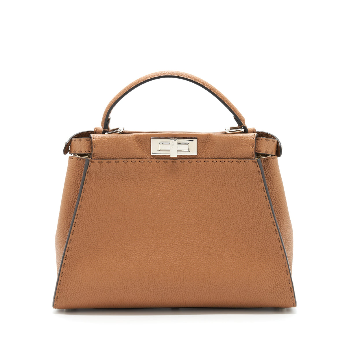 fendi-medium-peekaboo-tote-bag-grained-calfskin-caramel-shw