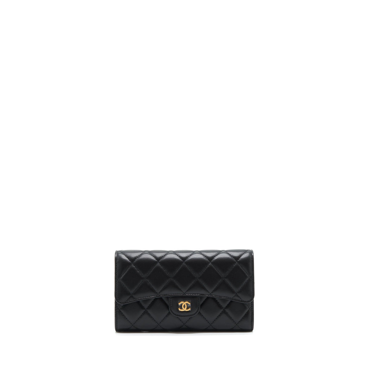 chanel-classic-long-wallet-lambskin-black-with-ghw