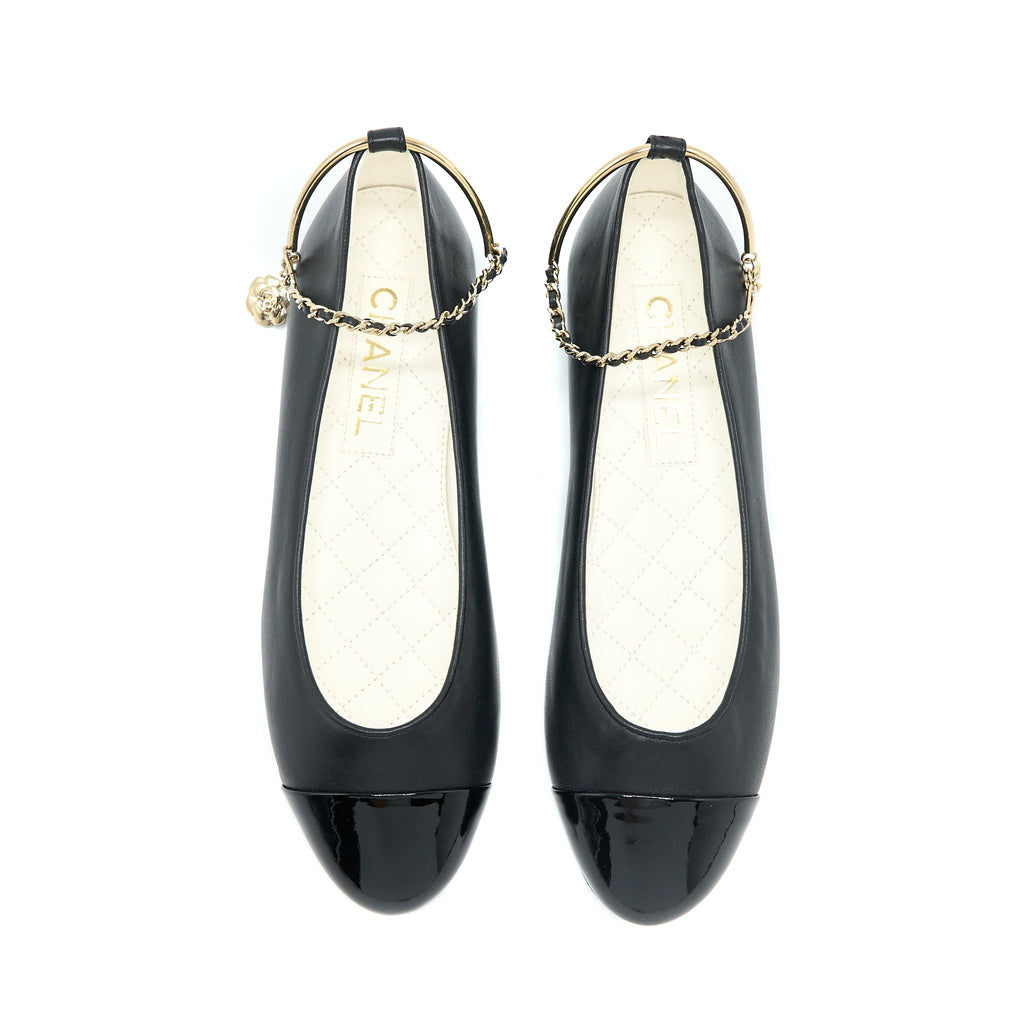 chanel-size-39-flats-lambskin-black