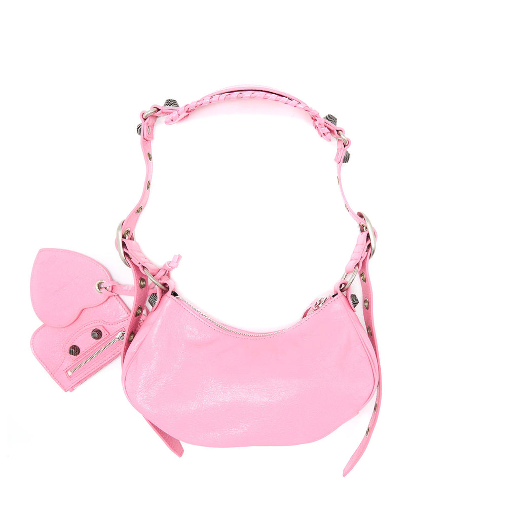balenciaga-le-cagole-xs-shoulder-bag-calfskin-pink-aged-silver-hardware