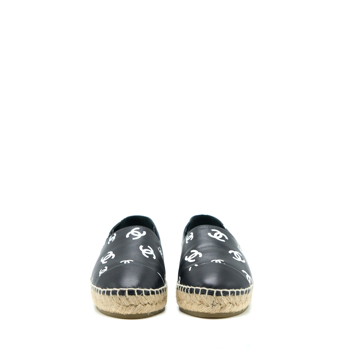 chanel-size-37-small-cc-logos-espadrilles-black-white