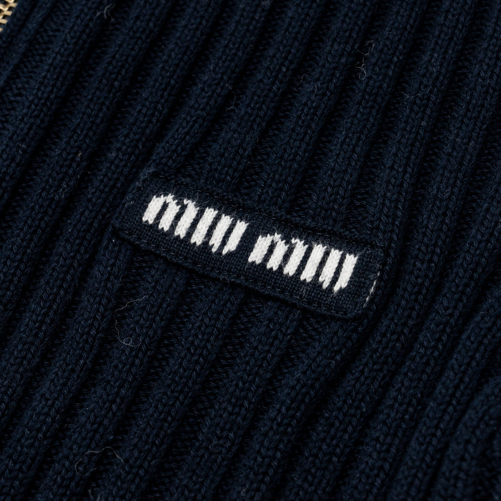 miu-miu-size-40-ribbed-knit-zipped-cardigan-cotton-navy