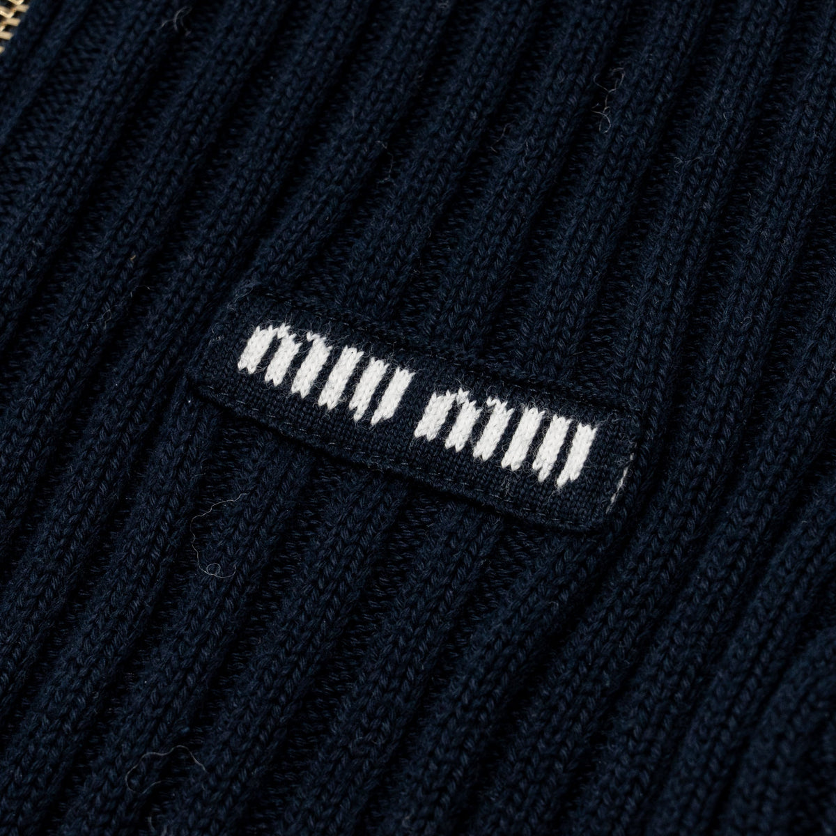 miu-miu-size-40-ribbed-knit-zipped-cardigan-cotton-navy