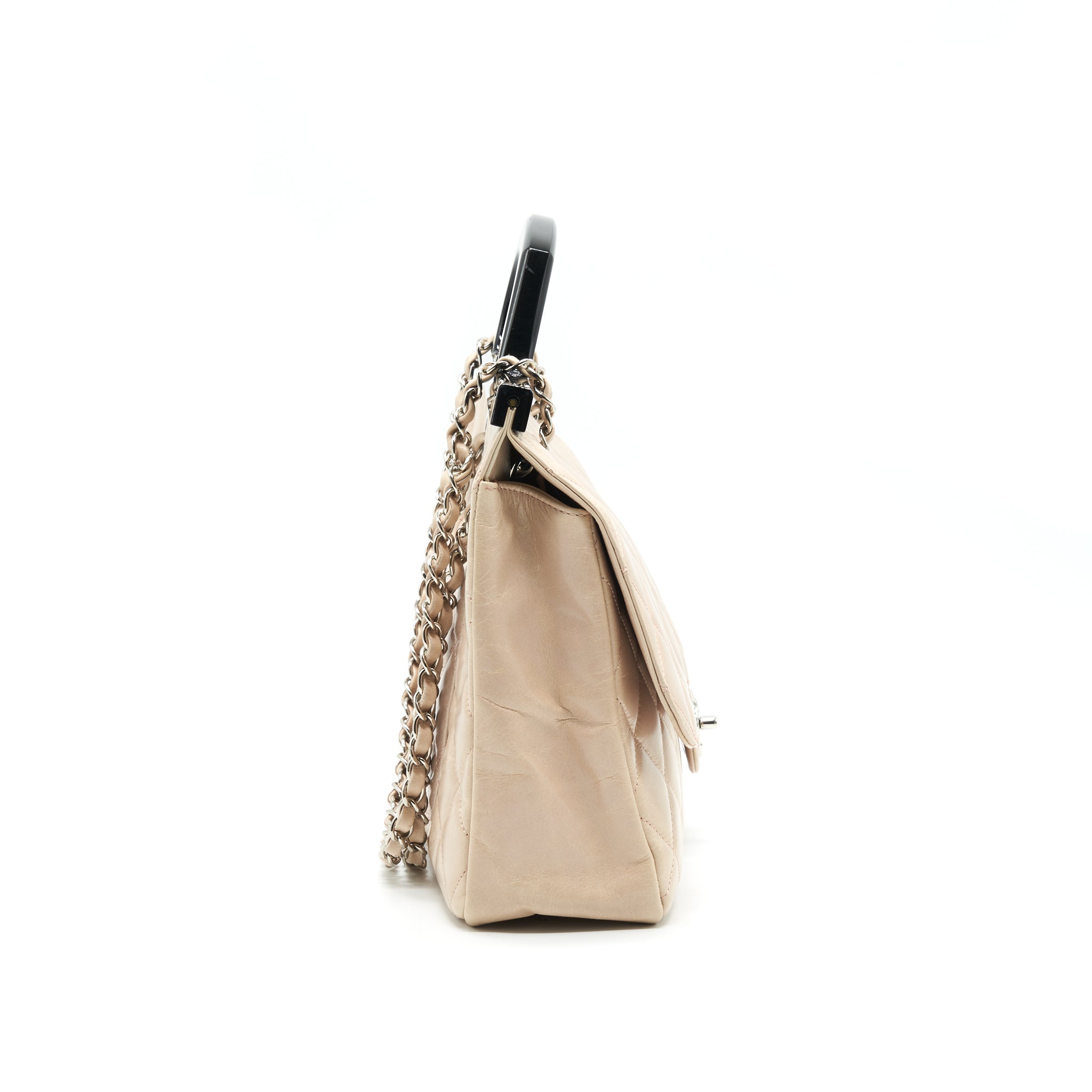 chanel-top-handle-flap-bag-with-chain-beige-black-serial20