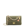 chanel-cuba-charms-classic-double-flap-bag-canvas-green-ghw