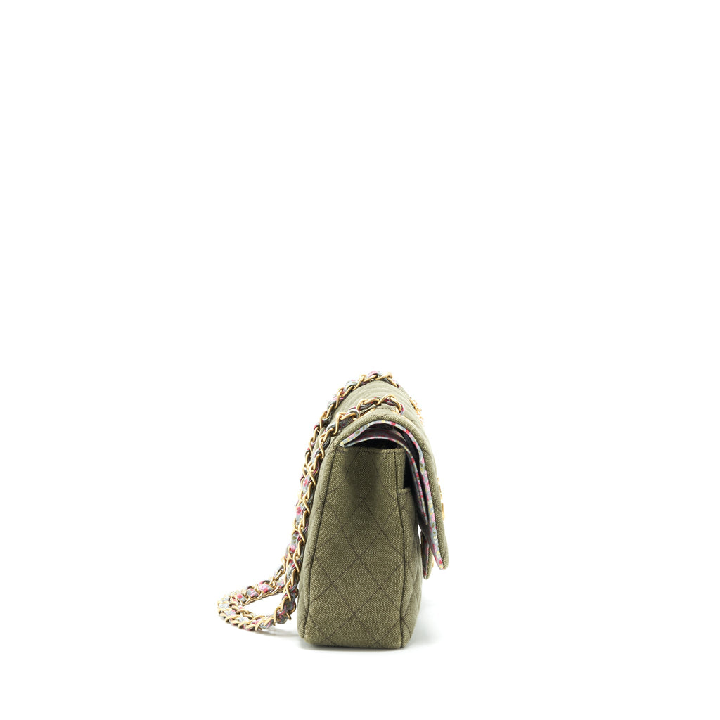 chanel-cuba-charms-classic-double-flap-bag-canvas-green-ghw