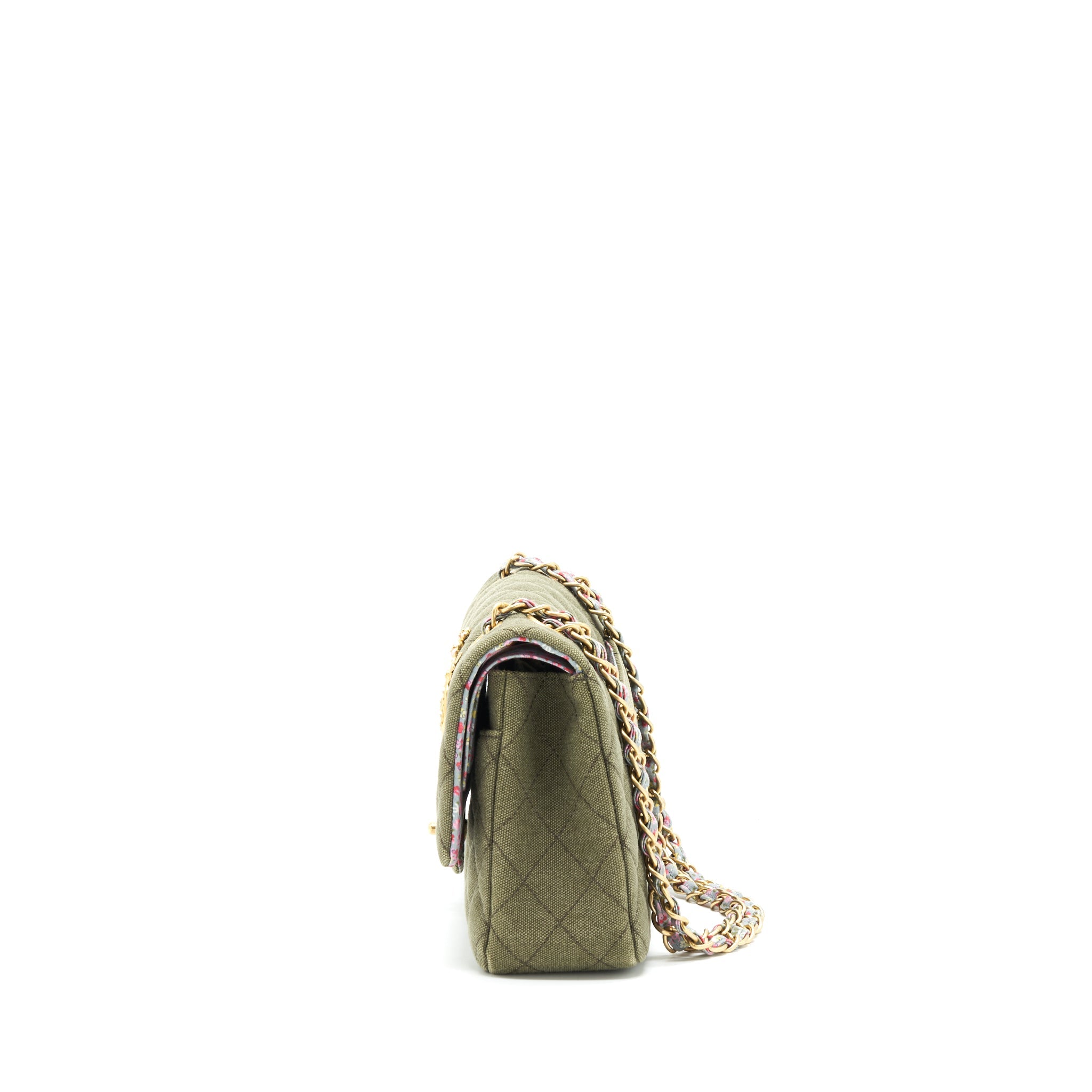 chanel-cuba-charms-classic-double-flap-bag-canvas-green-ghw