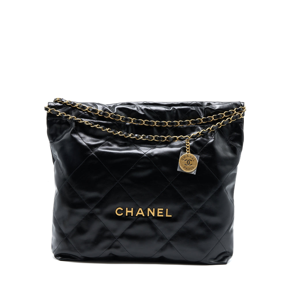 chanel-medium-22-bag-gold-letter-shiny-calfskin-black-ghw-microchip