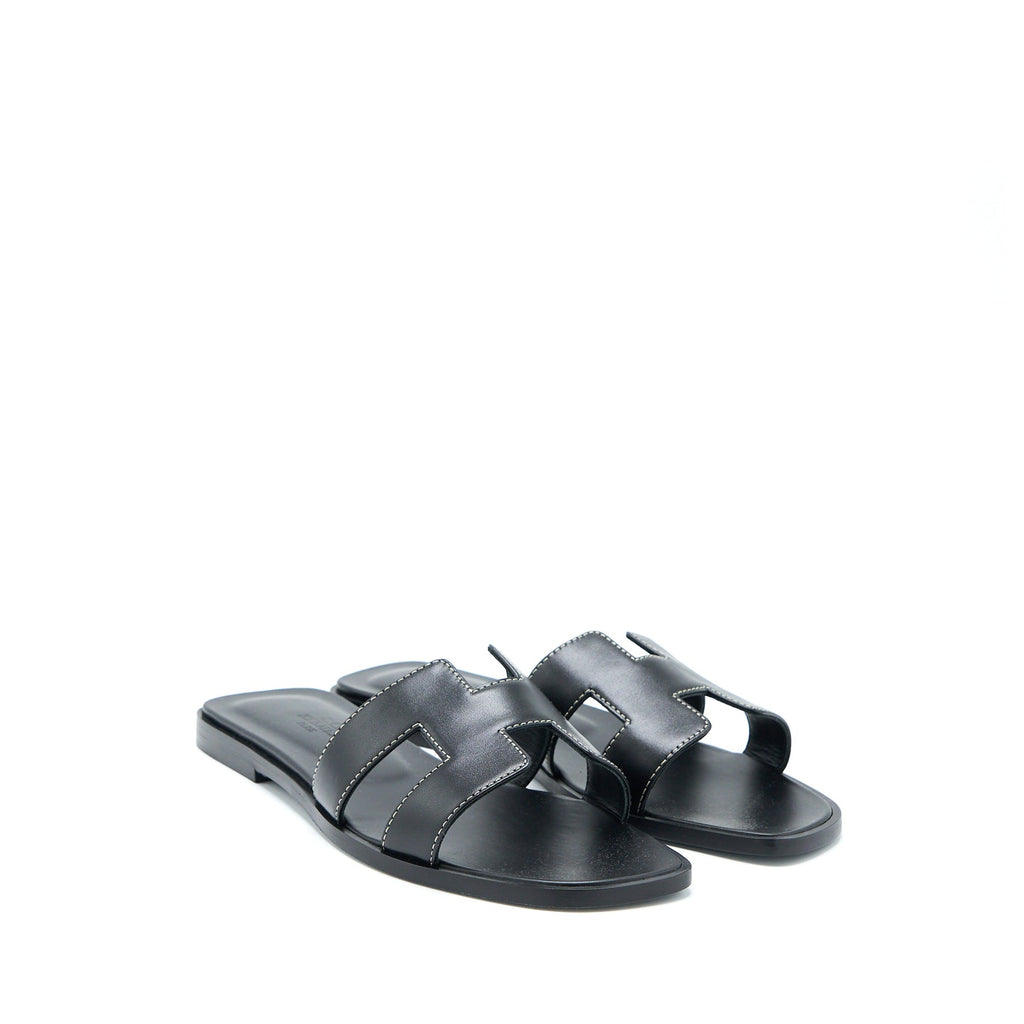 hermes-size-37-5-oran-sandal-calfskin-black