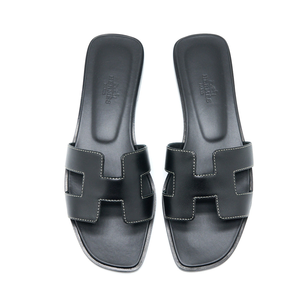 hermes-size-37-5-oran-sandal-calfskin-black