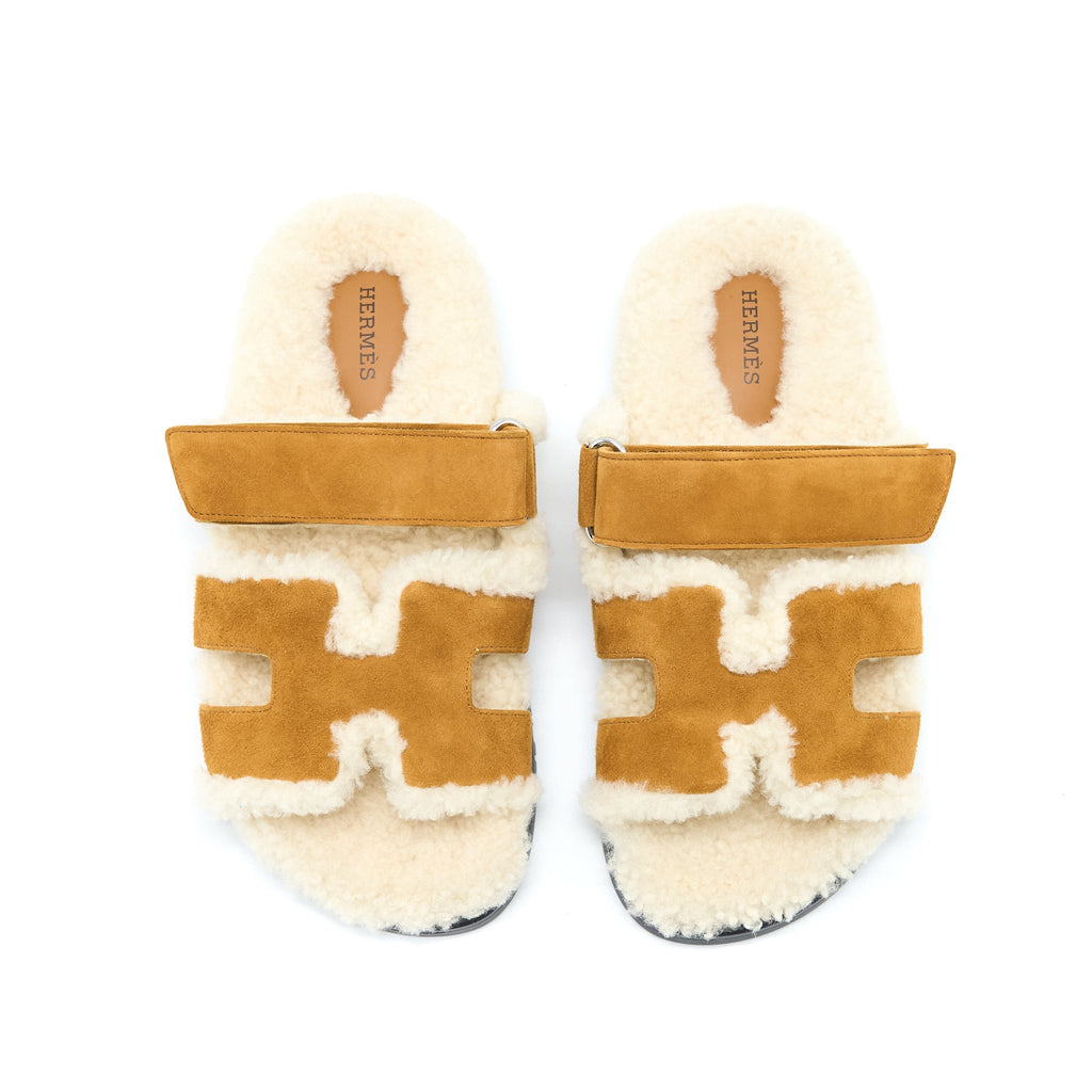 hermes-size-37-5-chypre-sandal-suede-goatskin-shearling-beige-doreen-ecru