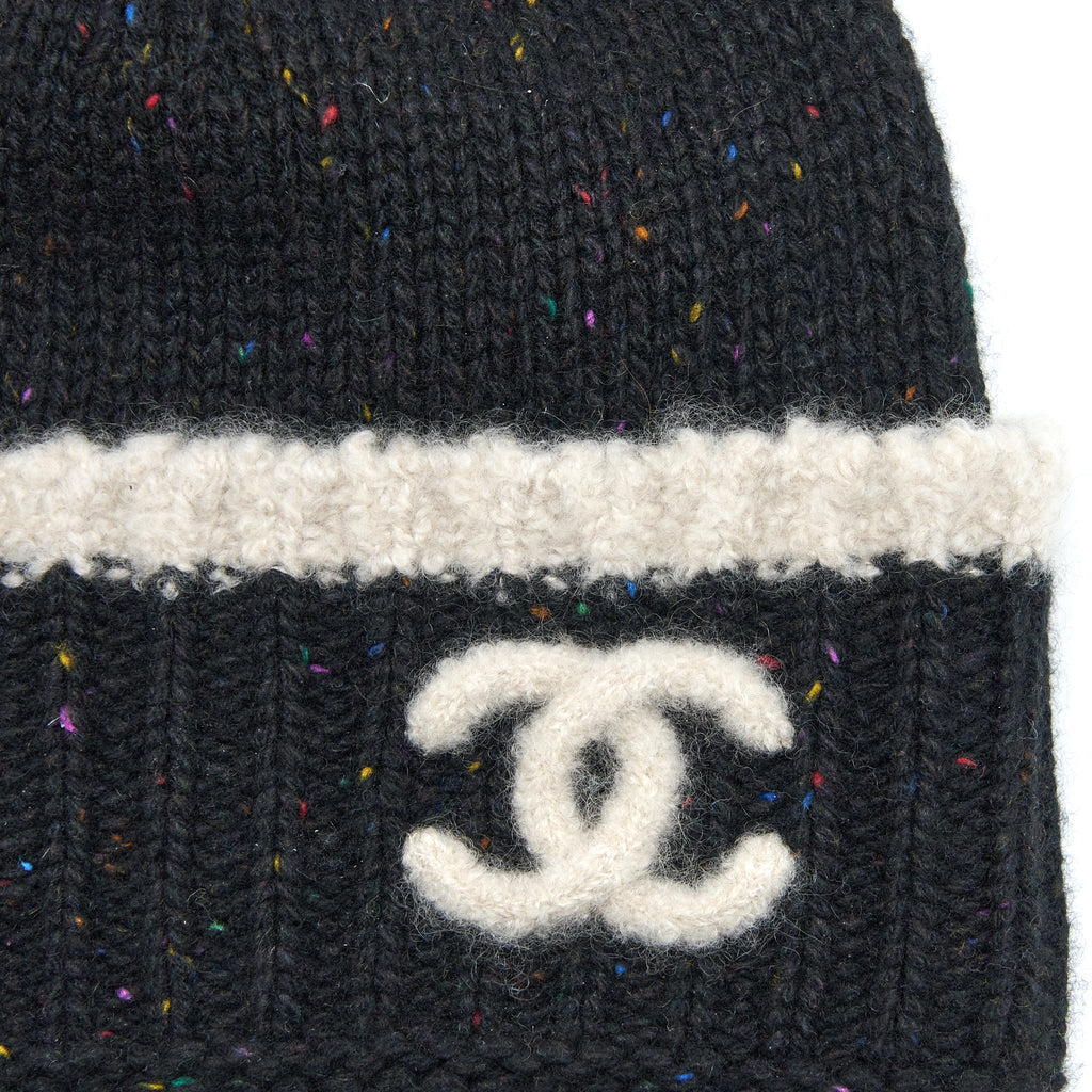 chanel-beanie-hat-cashmere-black-white