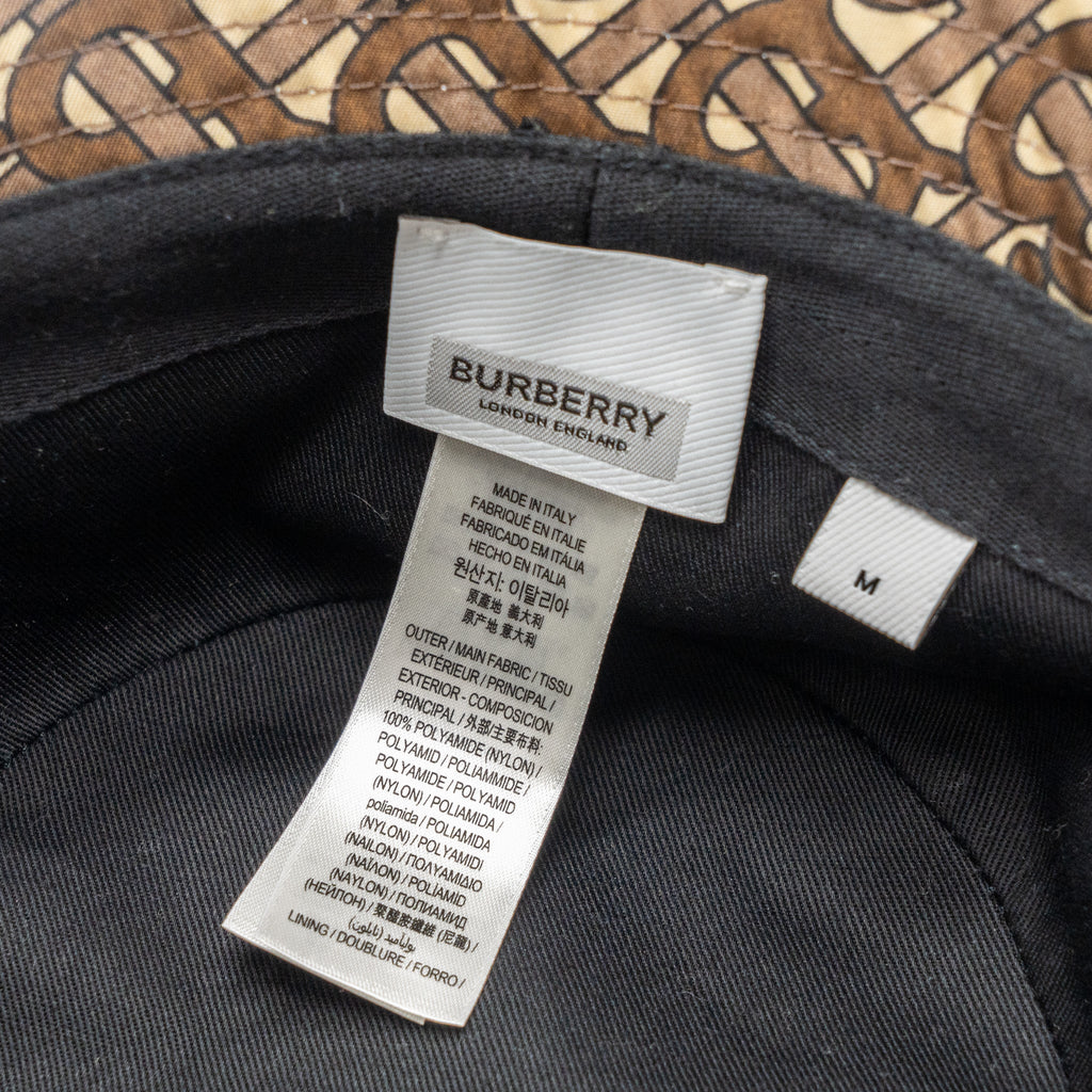 burberry-size-m-tb-monogram-bucket-hat-brown