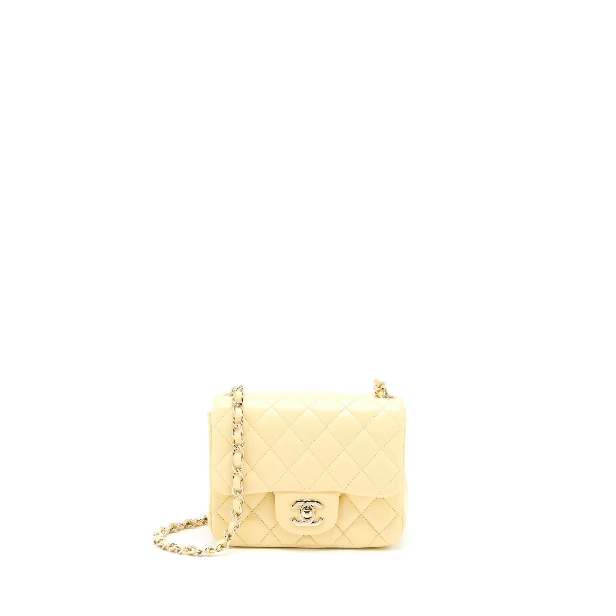 chanel-mini-square-flap-bag-lambskin-light-yellow-lghw