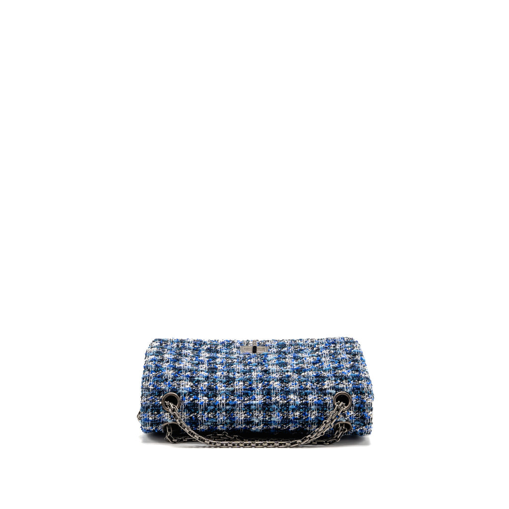 chanel-small-2-55-reissue-flap-bag-tweed-blue-white-shw