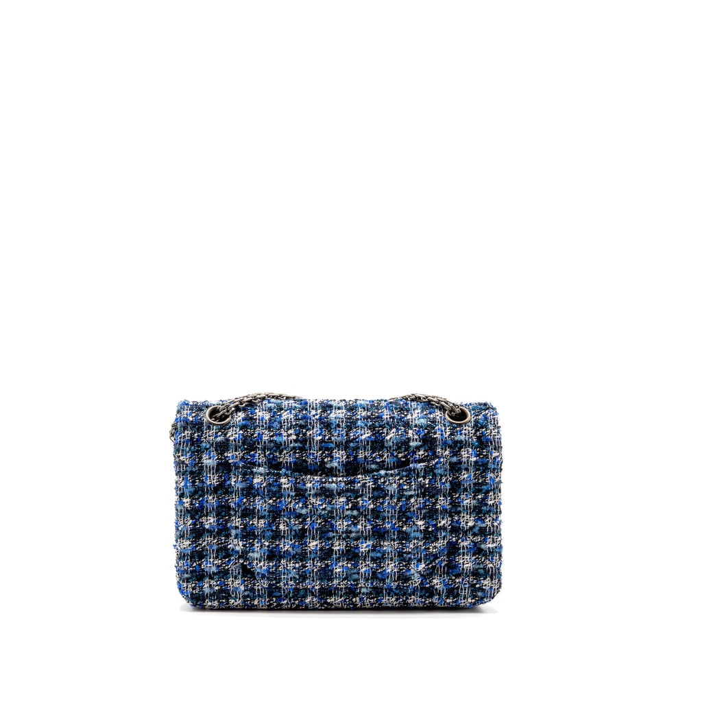 chanel-small-2-55-reissue-flap-bag-tweed-blue-white-shw