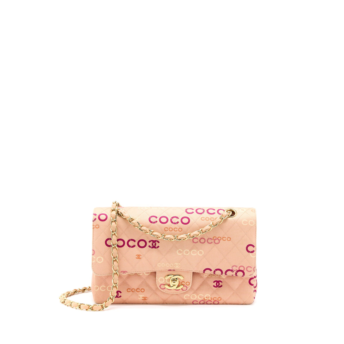 chanel-vintage-coco-medium-classic-flap-bag-fabric-pink-ghw