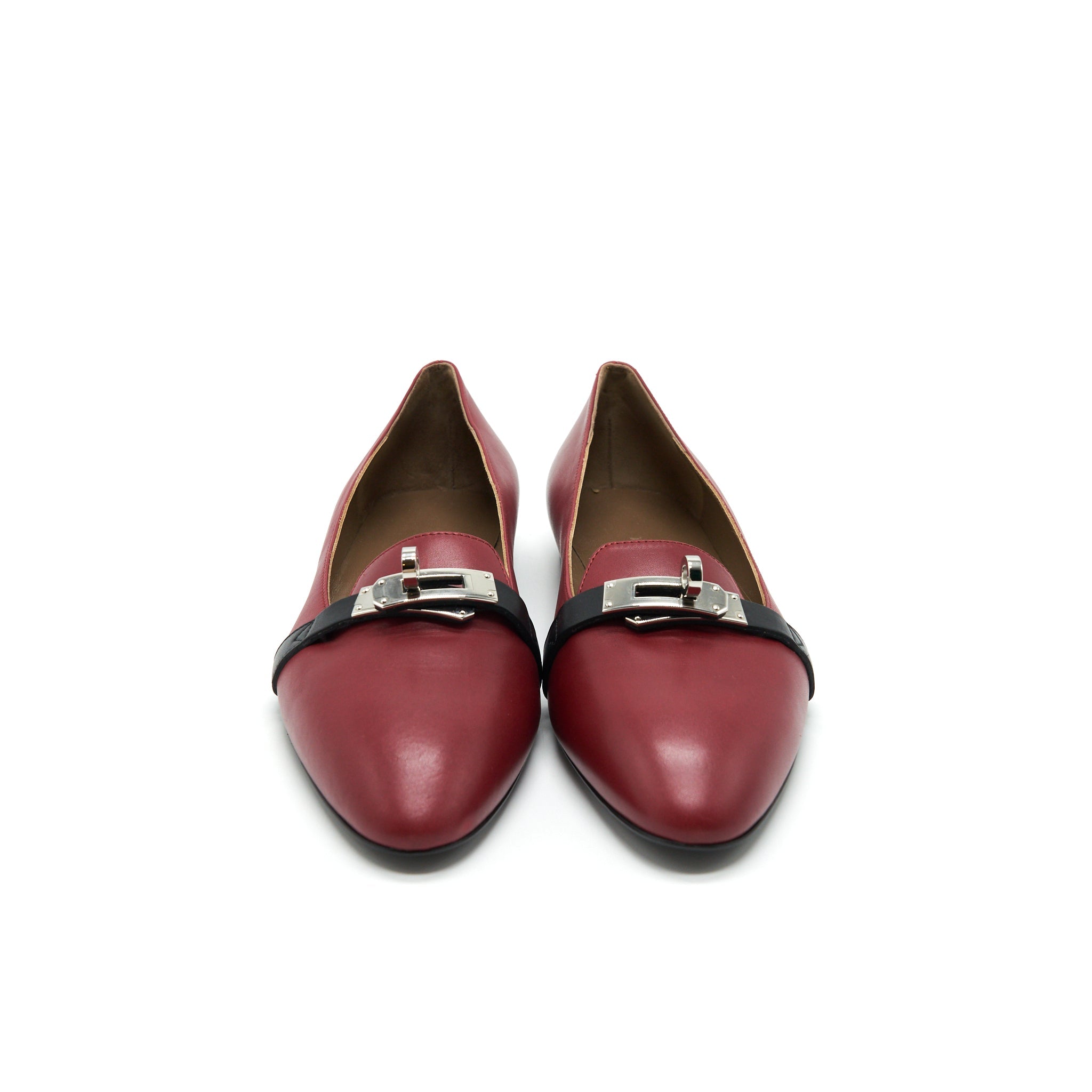hermes-buckle-flat-shoes-in-red