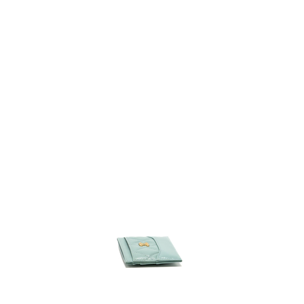 chanel-gabrielle-card-holder-calfskin-green-ghw