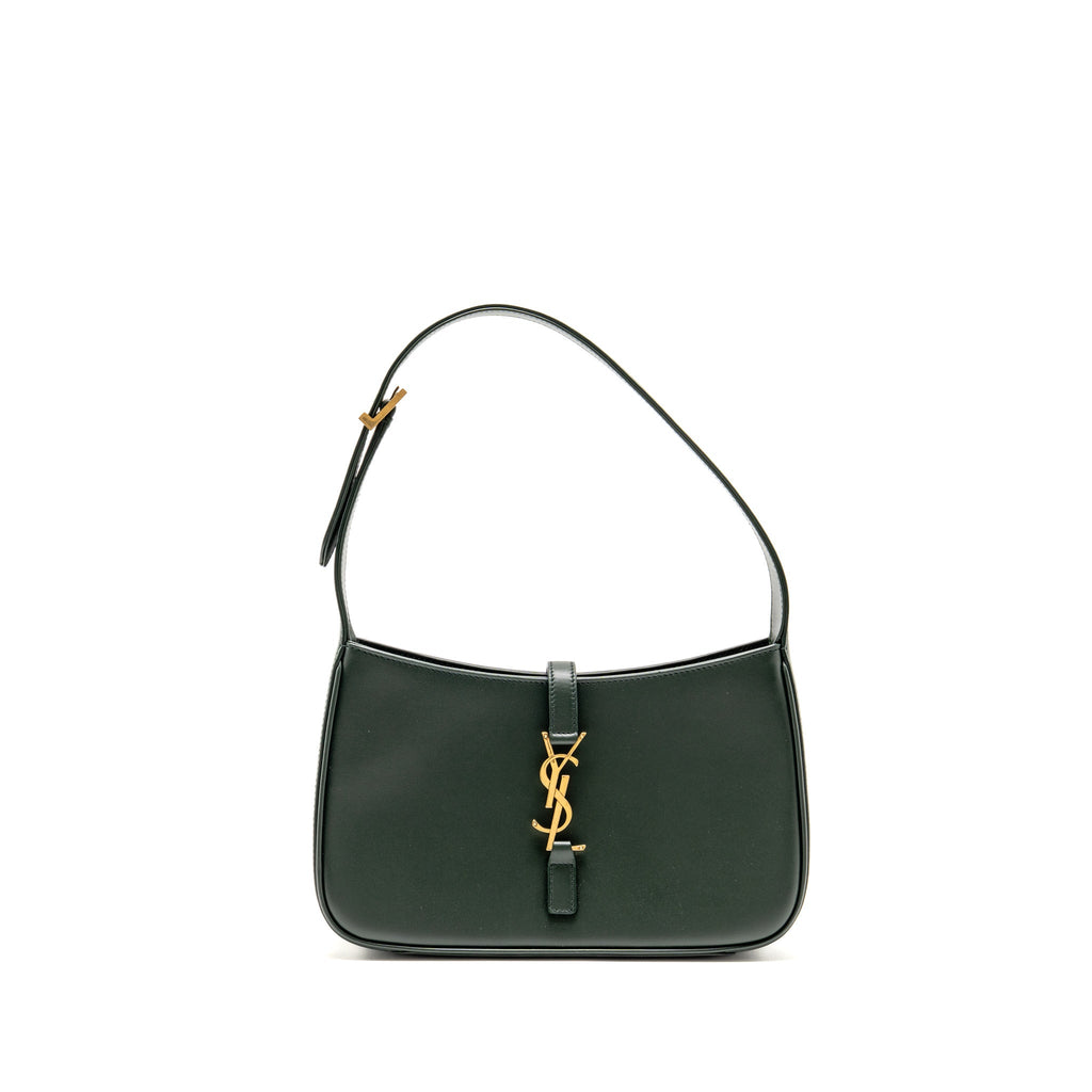 saint-laurent-ysl-le-5-a-7-smooth-leather-dark-green-ghw