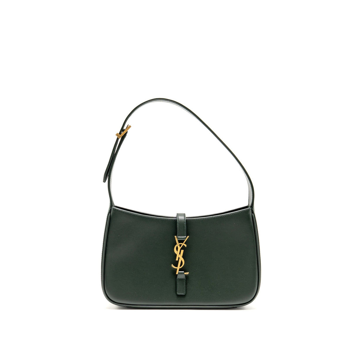 saint-laurent-ysl-le-5-a-7-smooth-leather-dark-green-ghw