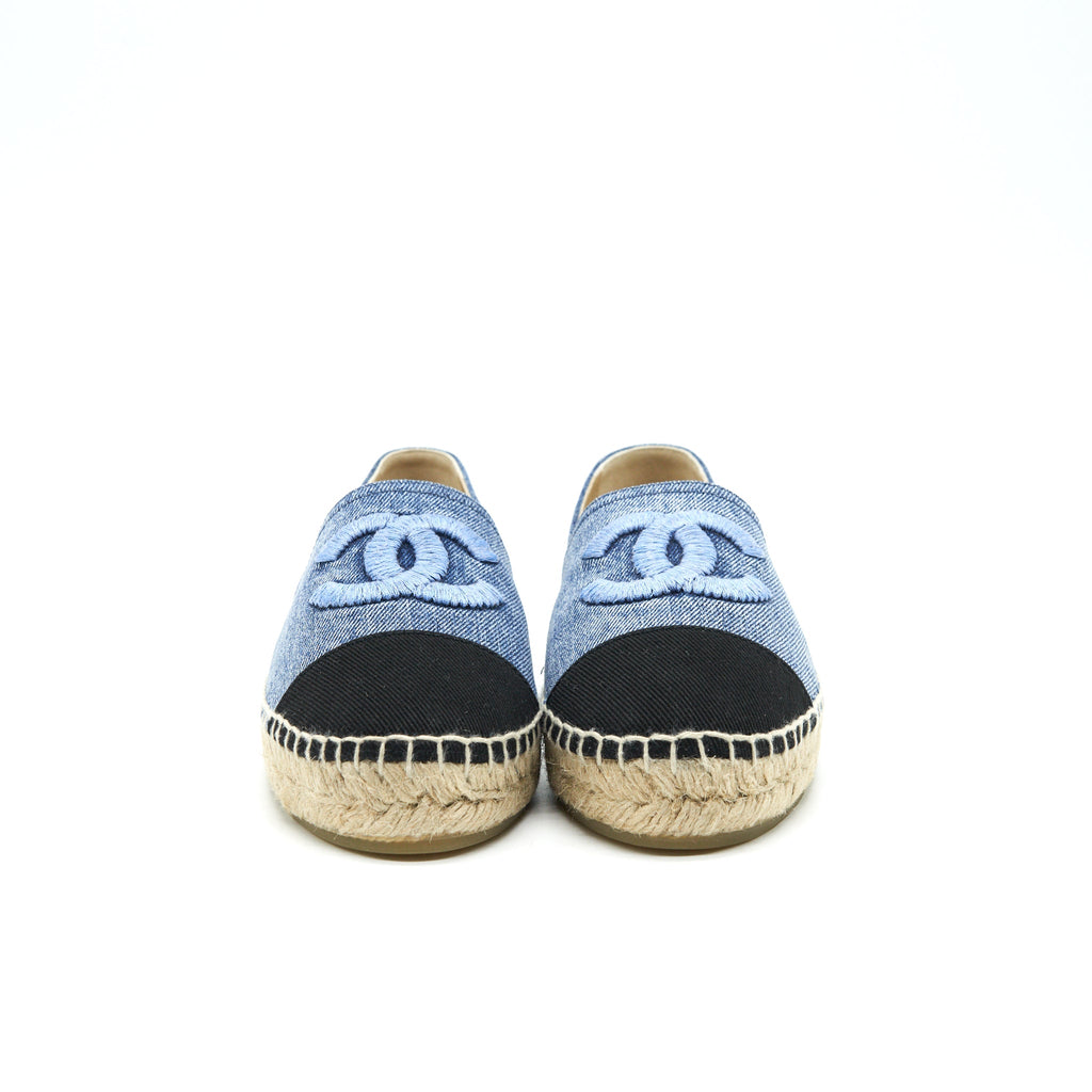 chanel-espadrilles-38-in-denim-and-black