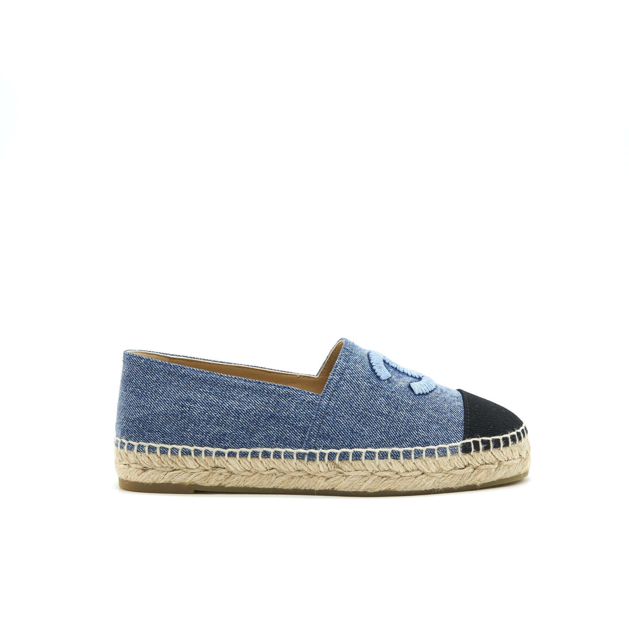 chanel-espadrilles-38-in-denim-and-black