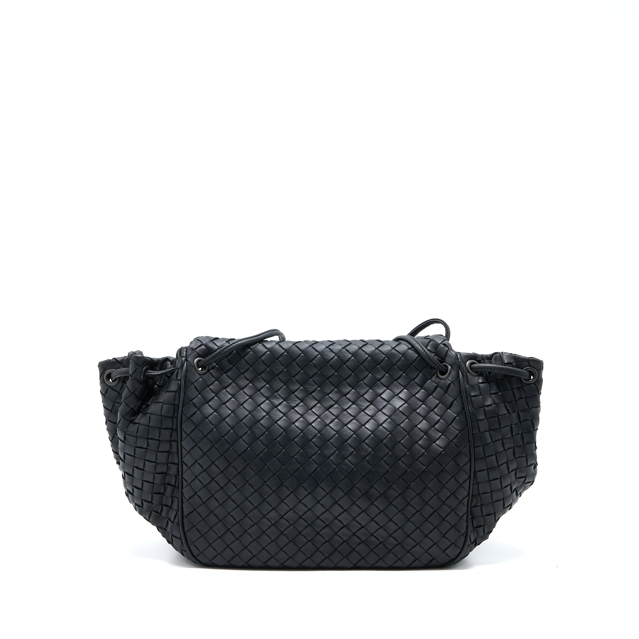 bottega-veneta-intrecciato-flap-bag-black