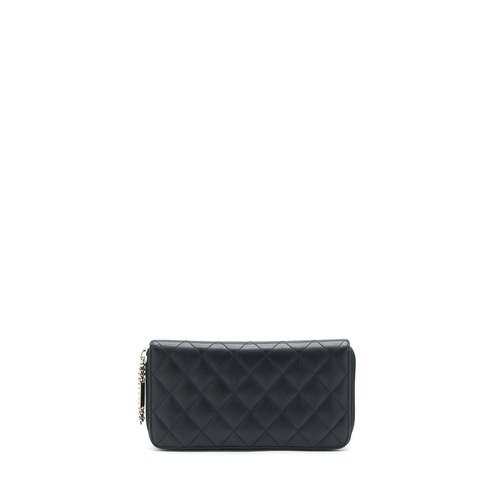 chanel-cambon-long-zipper-wallet-calfskin-black-pink-shw
