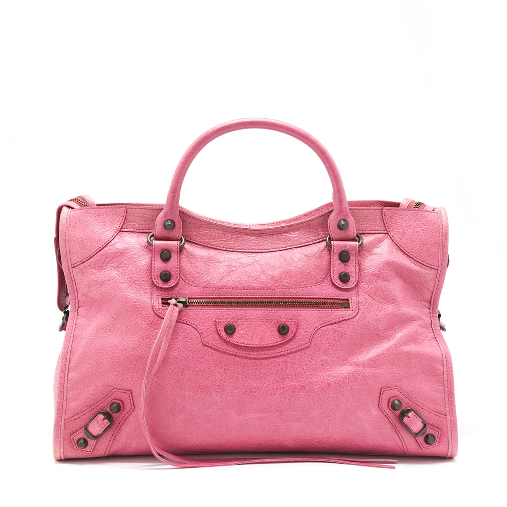 balenciaga-classic-city-bag-pink-ruthenium-hardware