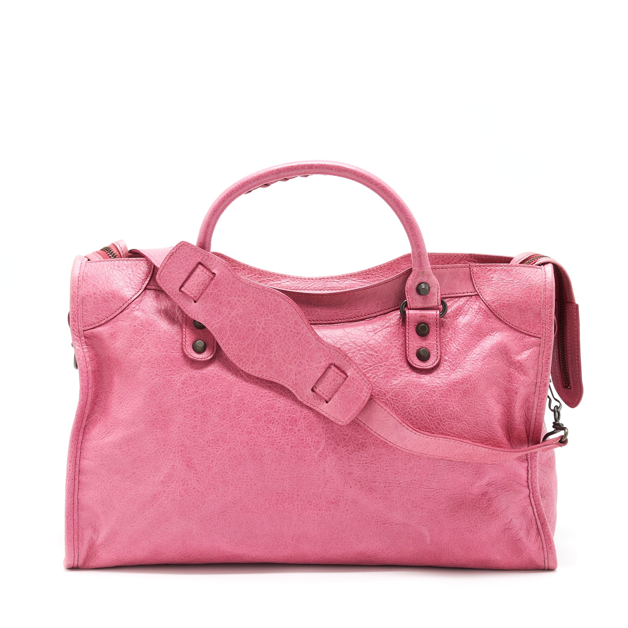 balenciaga-classic-city-bag-pink-ruthenium-hardware
