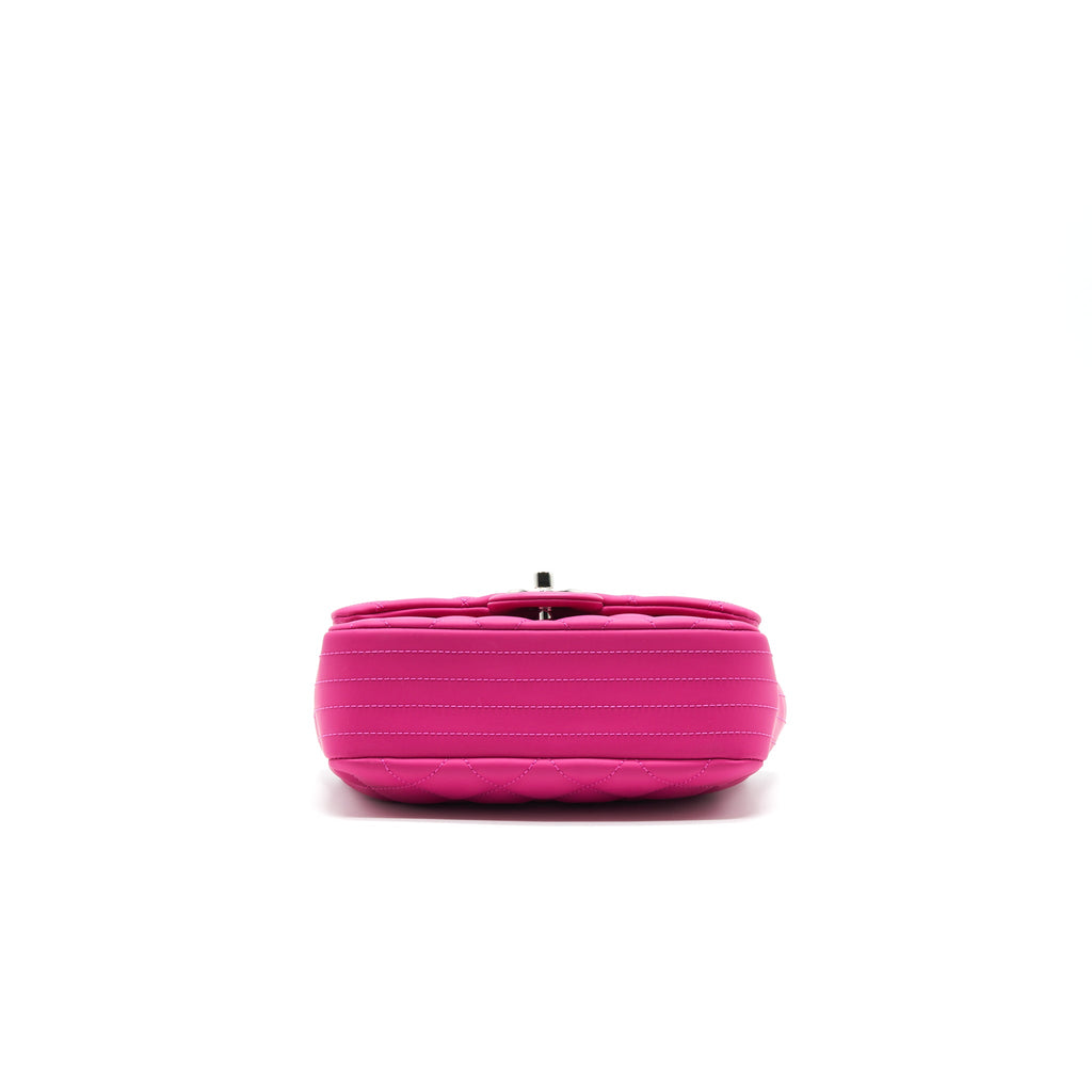 chanel-rubber-quilted-lambskin-flap-bag-pink-shw