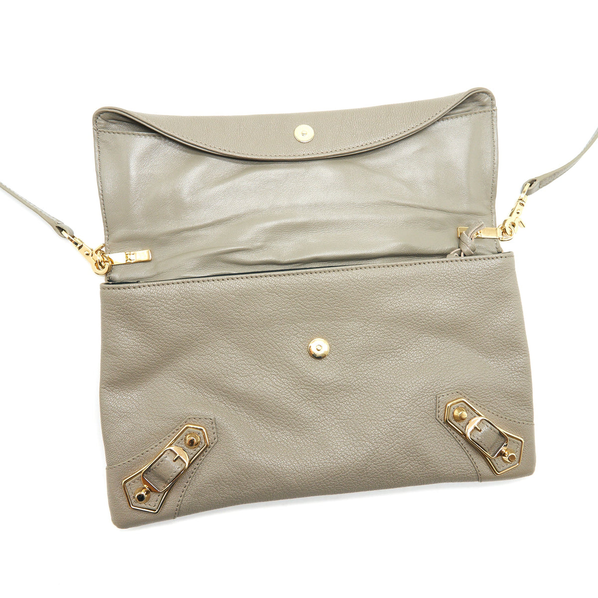 balenciaga-city-fold-clutch-shoulder-bag-grey-ghw