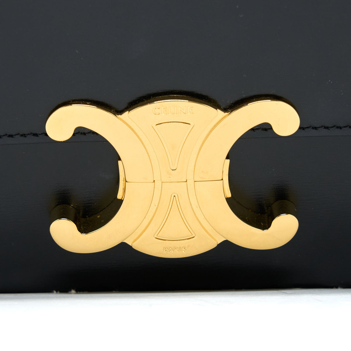 celine-triomphe-shoulder-bag-calfskin-black-ghw