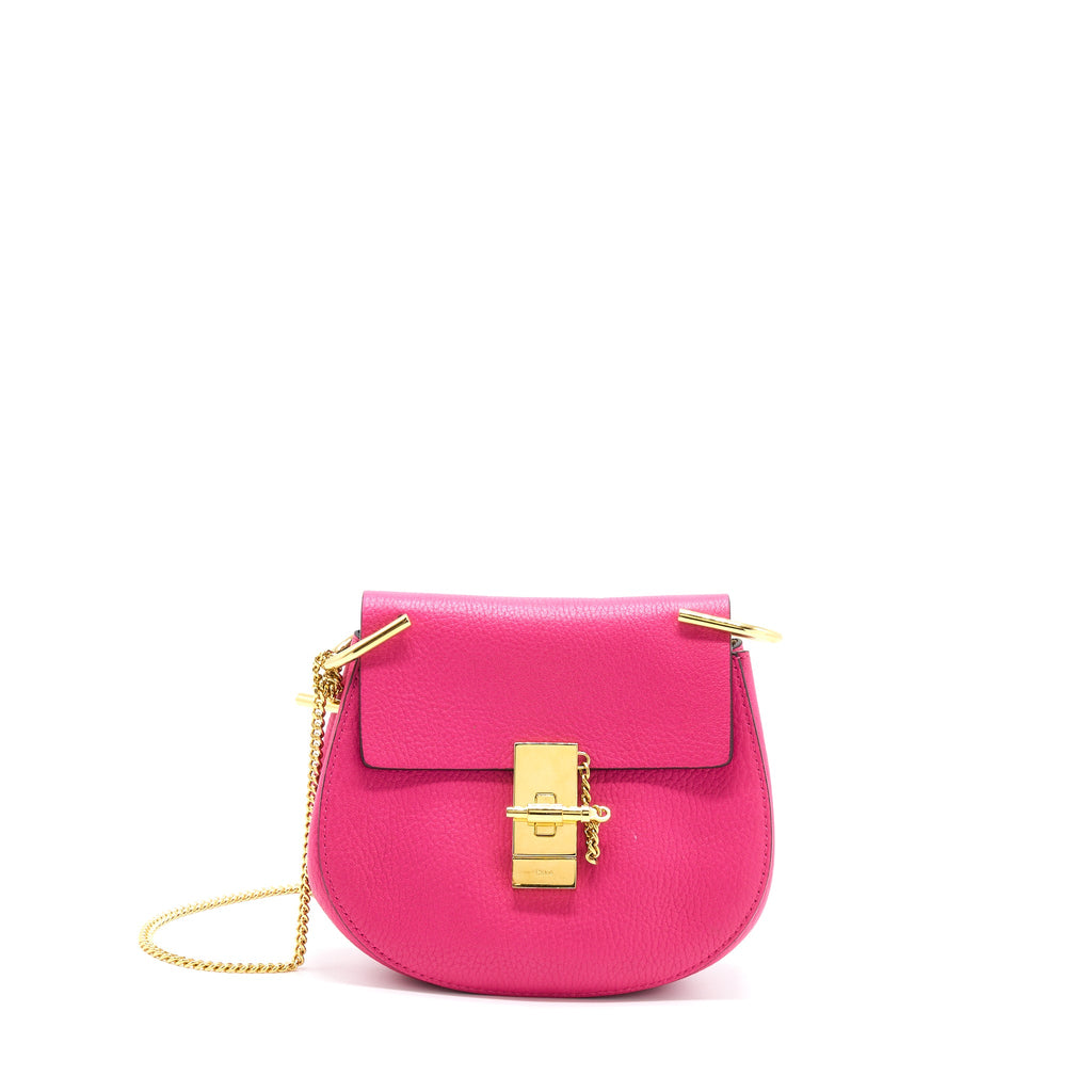 chloe-drew-shoulder-bag-grained-calfskin-pink-ghw