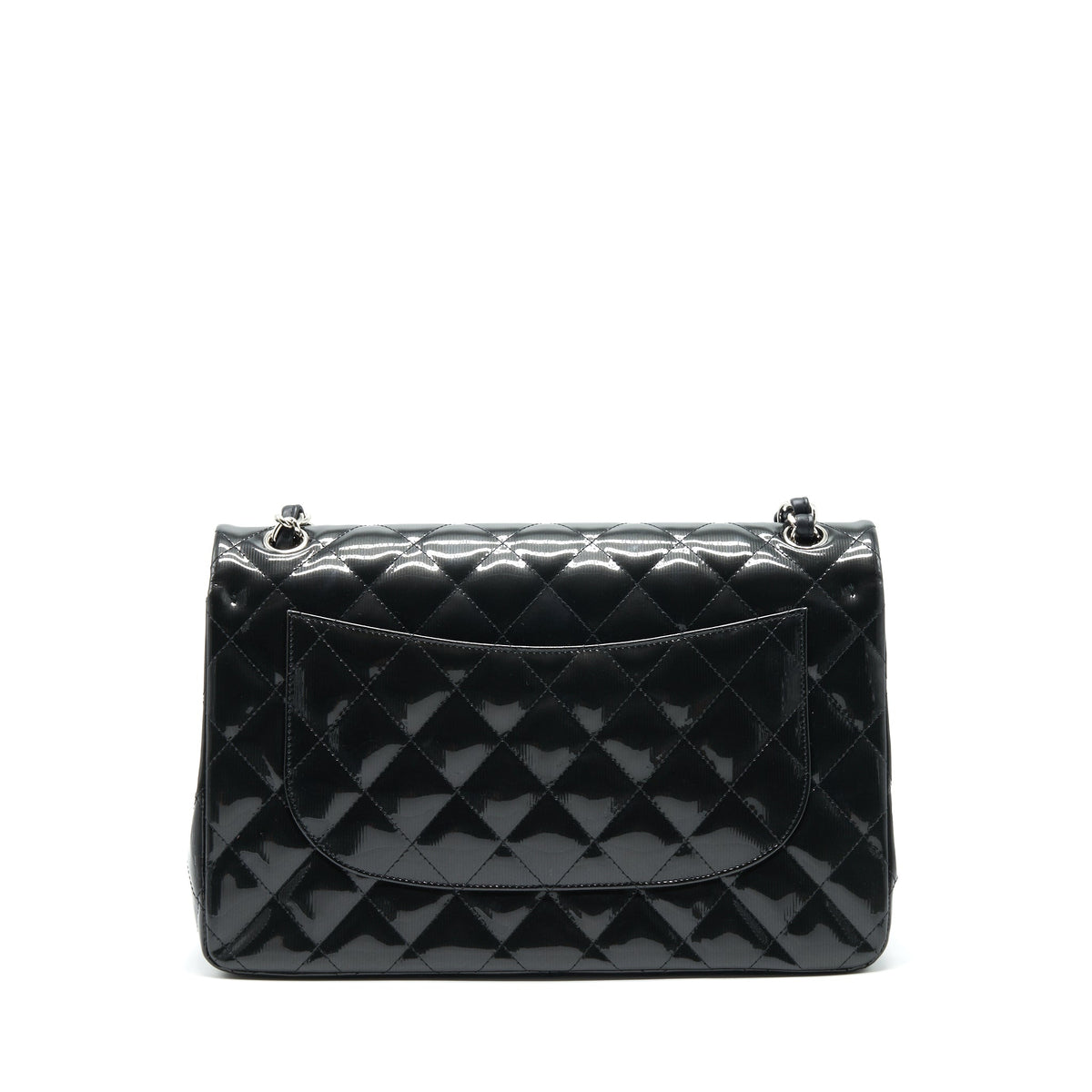 chanel-classic-flap-bag-jumbo-patent-black-shw