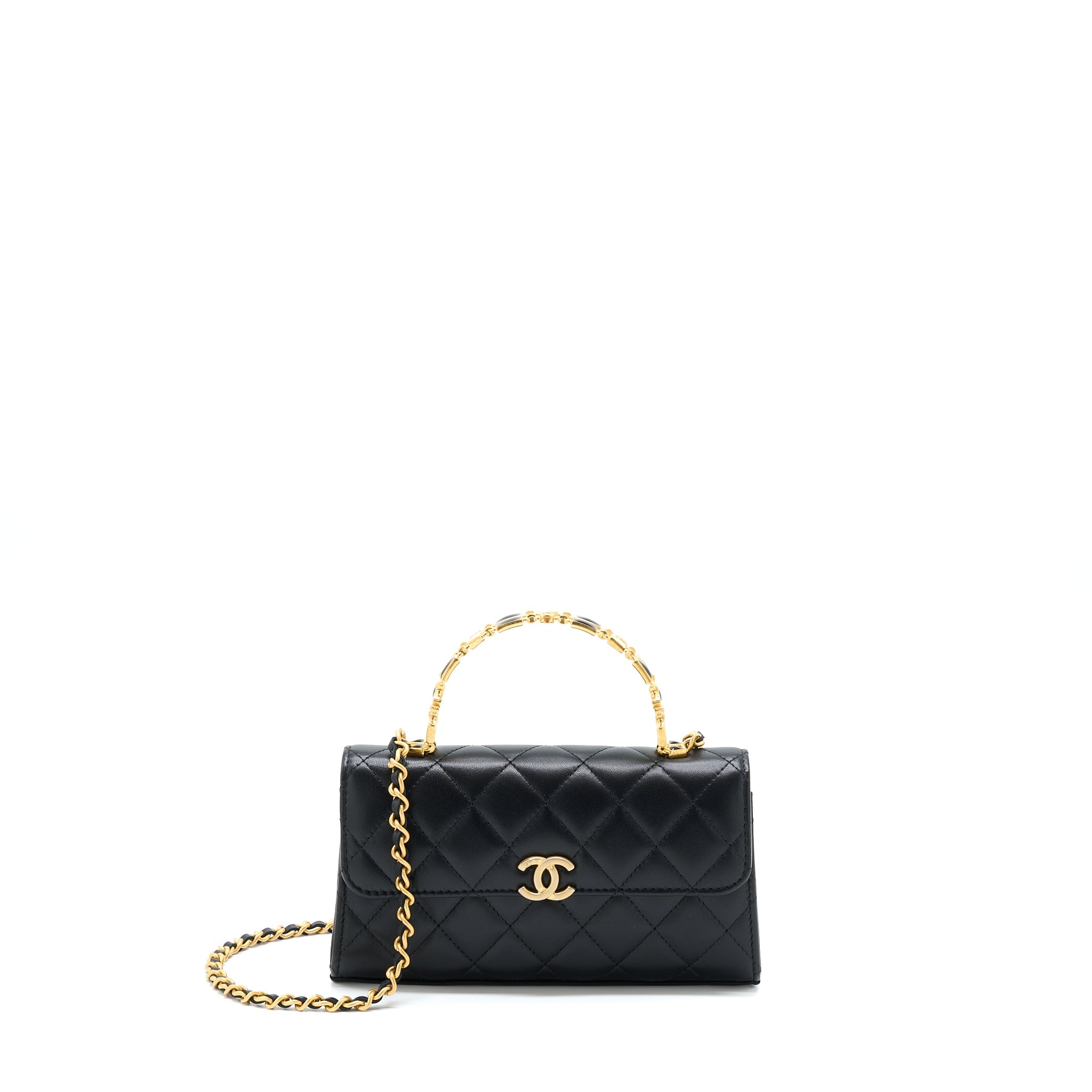 chanel-22b-flap-bag-with-enamel-cc-logo-top-handle-lambskin-black-brushed-ghw-1