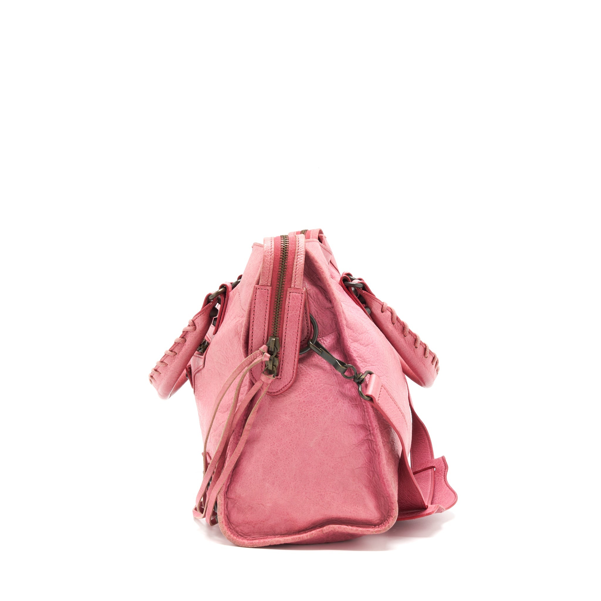 balenciaga-classic-city-pink-bag-black-hardware