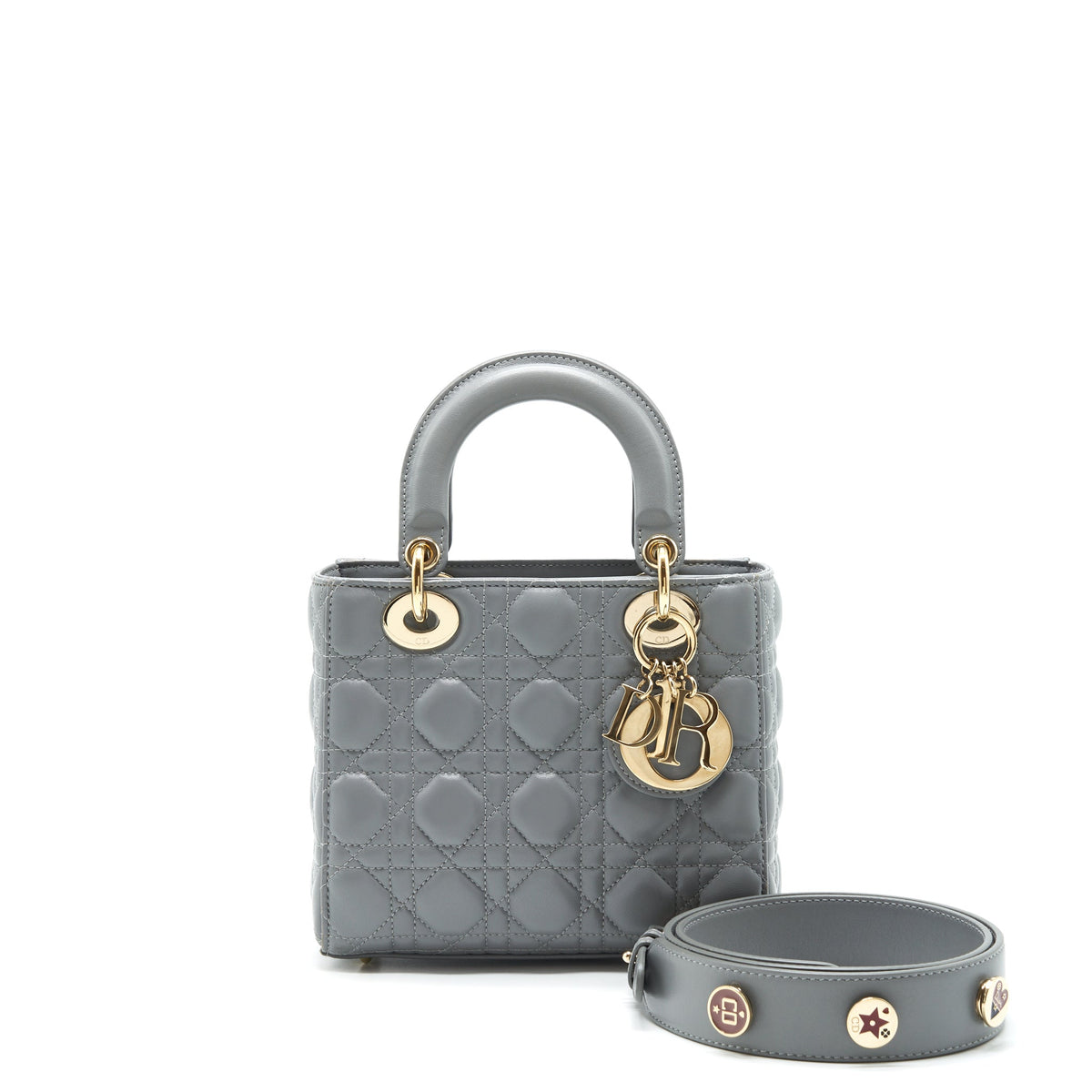 christian-dior-small-lady-dior-lambskin-grey-ghw