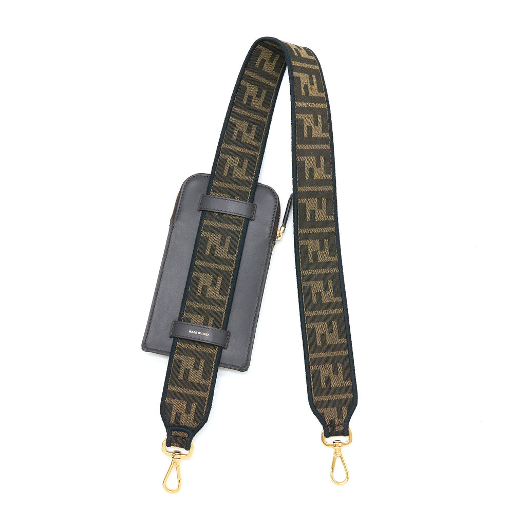 fendi-bag-strap-with-phone-pouch-ff-jacquard-canvas-brown-ghw
