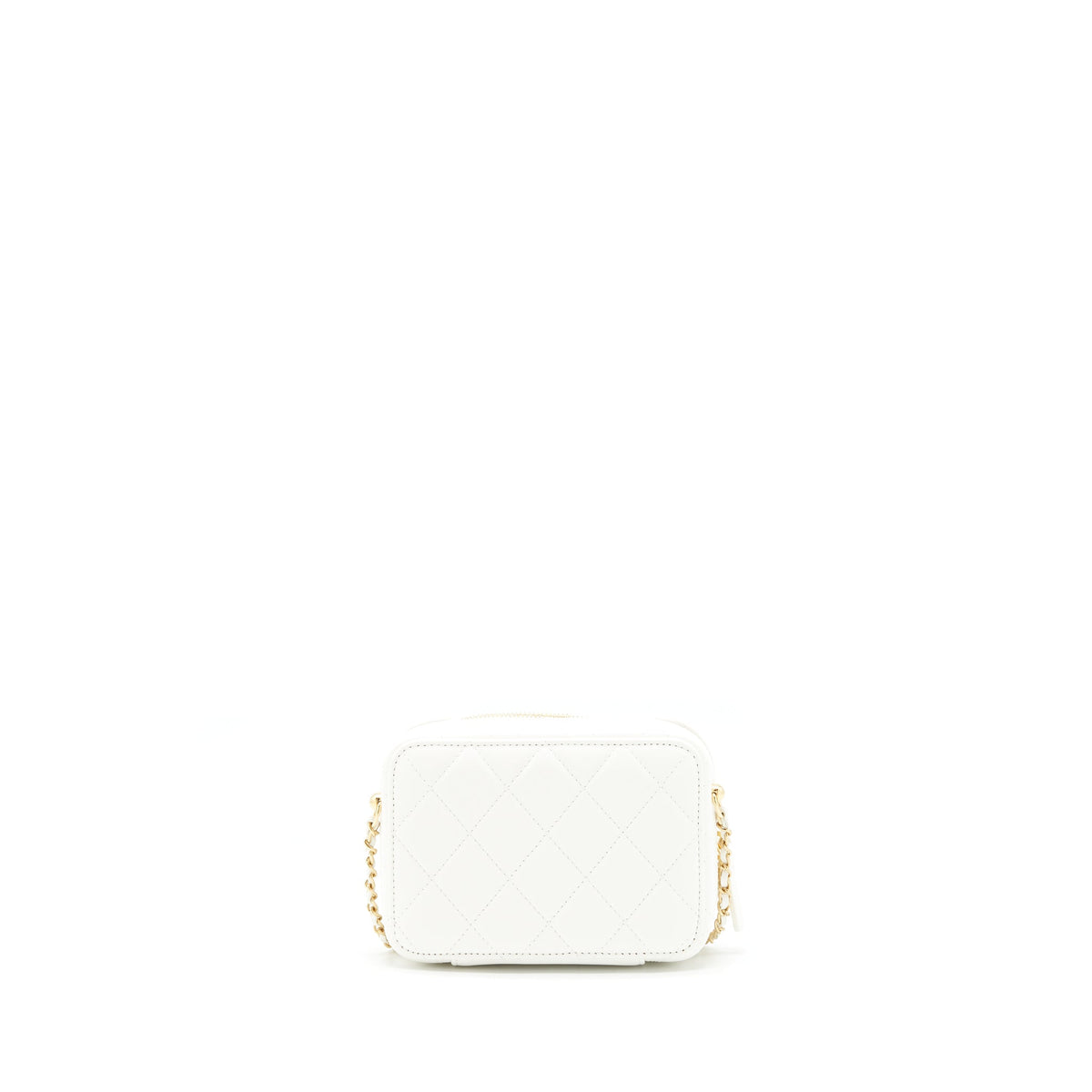 chanel-21k-small-metal-plate-vanity-with-chain-white-ghw
